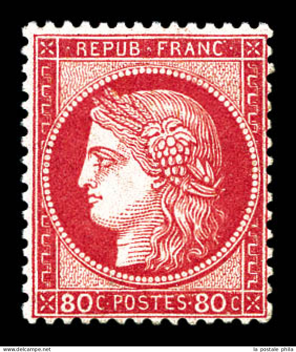 ** N°57, 80c Rose, Fraîcheur Postale. SUP. R. (certificat)  Qualité: ** - 1871-1875 Cérès