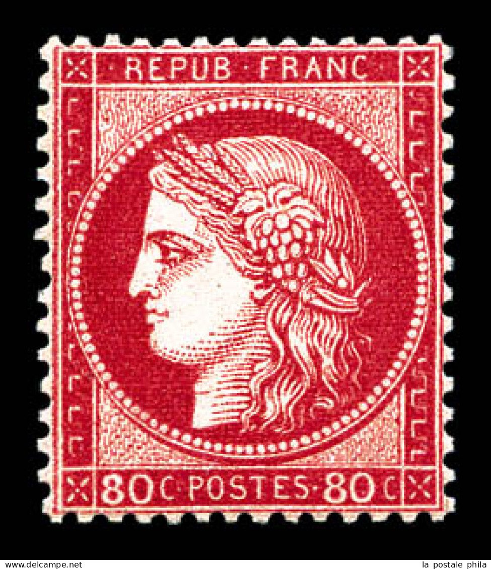 ** N°57a, 80c Carmin-rose, Très Bon Centrage. SUPERBE (certificat)  Qualité: ** - 1871-1875 Cérès