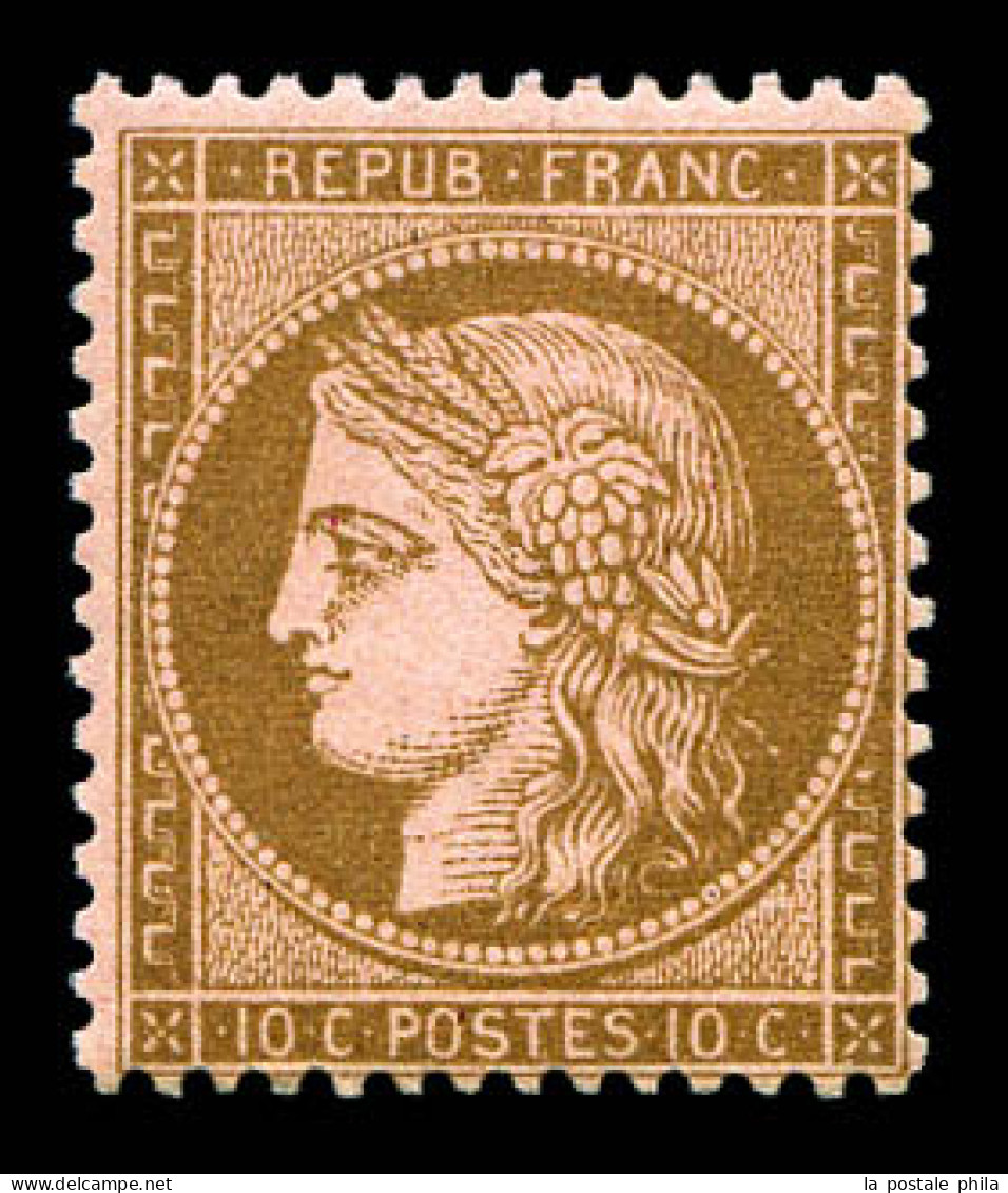 ** N°58, 10c Brun Sur Rose, Fraîcheur Postale. SUP (certificat)  Qualité: ** - 1871-1875 Ceres