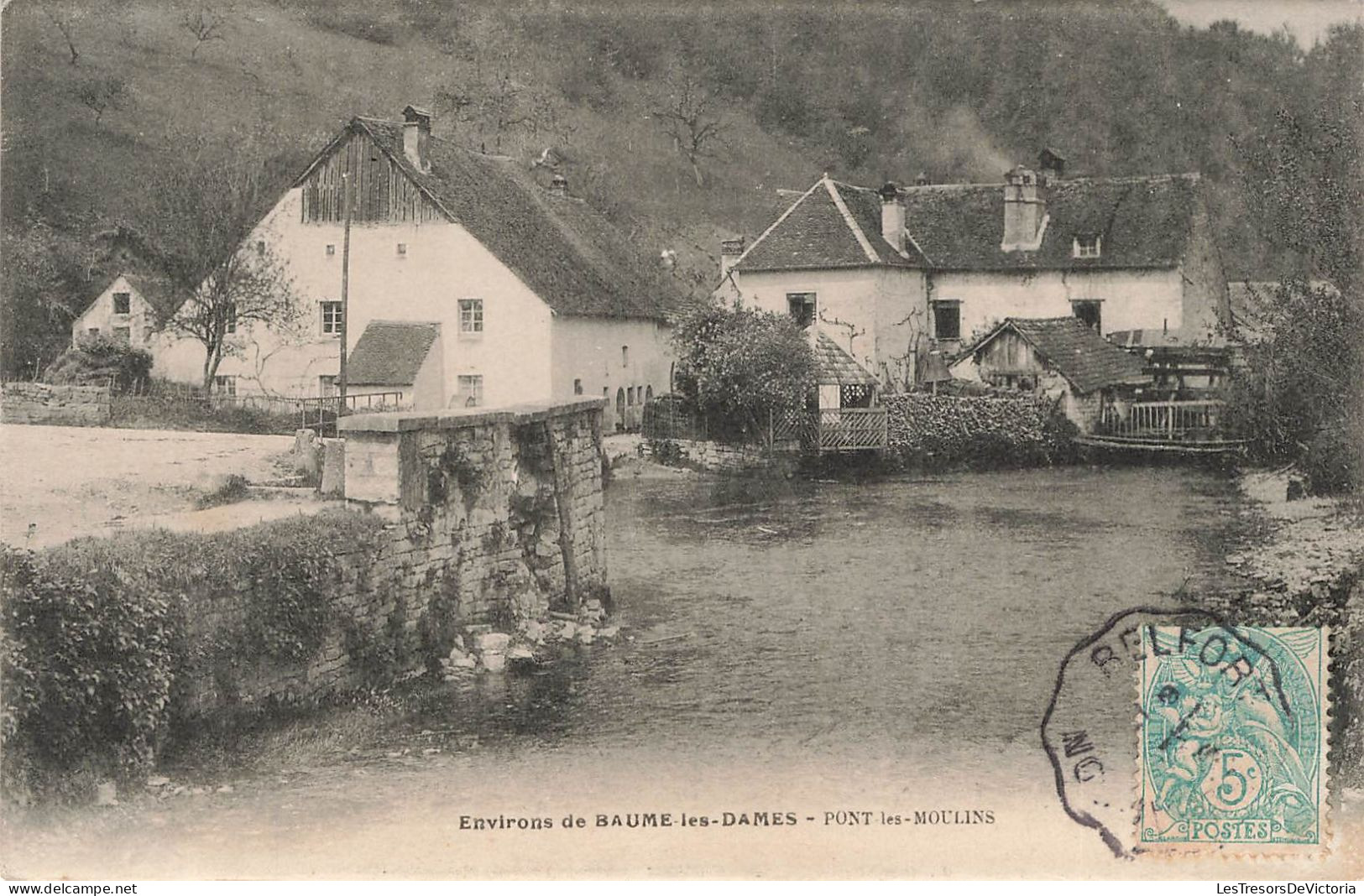 FRANCE - Environs De Baume Les Dames - Vue Sur Le Pont Les Moulins - Vue Générale - Carte Postale Ancienne - Baume Les Dames