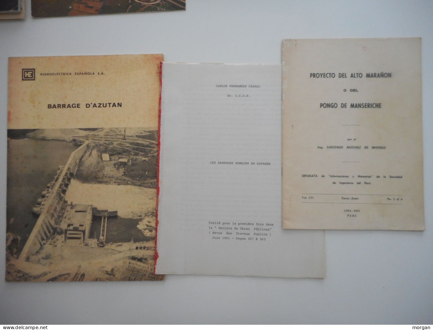 BARRAGES, LOT D'OUVRAGES ET REVUES SUR LES GRANDS BARRAGES,  HYDROELECTRICITE, ESPAGNE - Zonder Classificatie