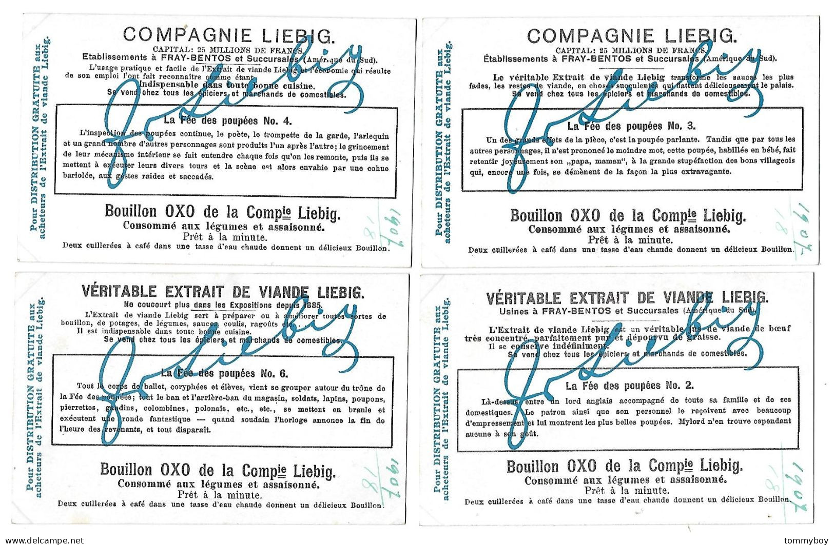 S 892, Liebig 6 Cards, La Fée Des Poupées (ref B24) - Liebig