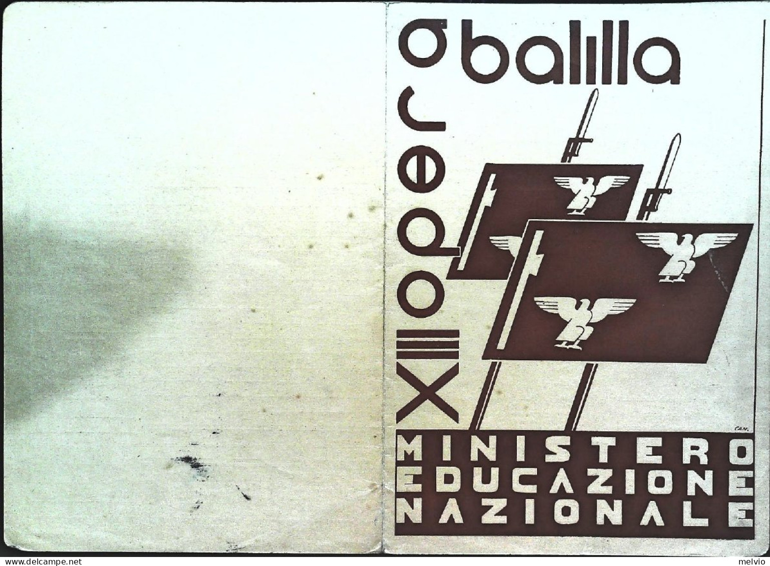1935-pagella Ministero Educazione Nazionale XIII^Opera Balilla - Diplomas Y Calificaciones Escolares