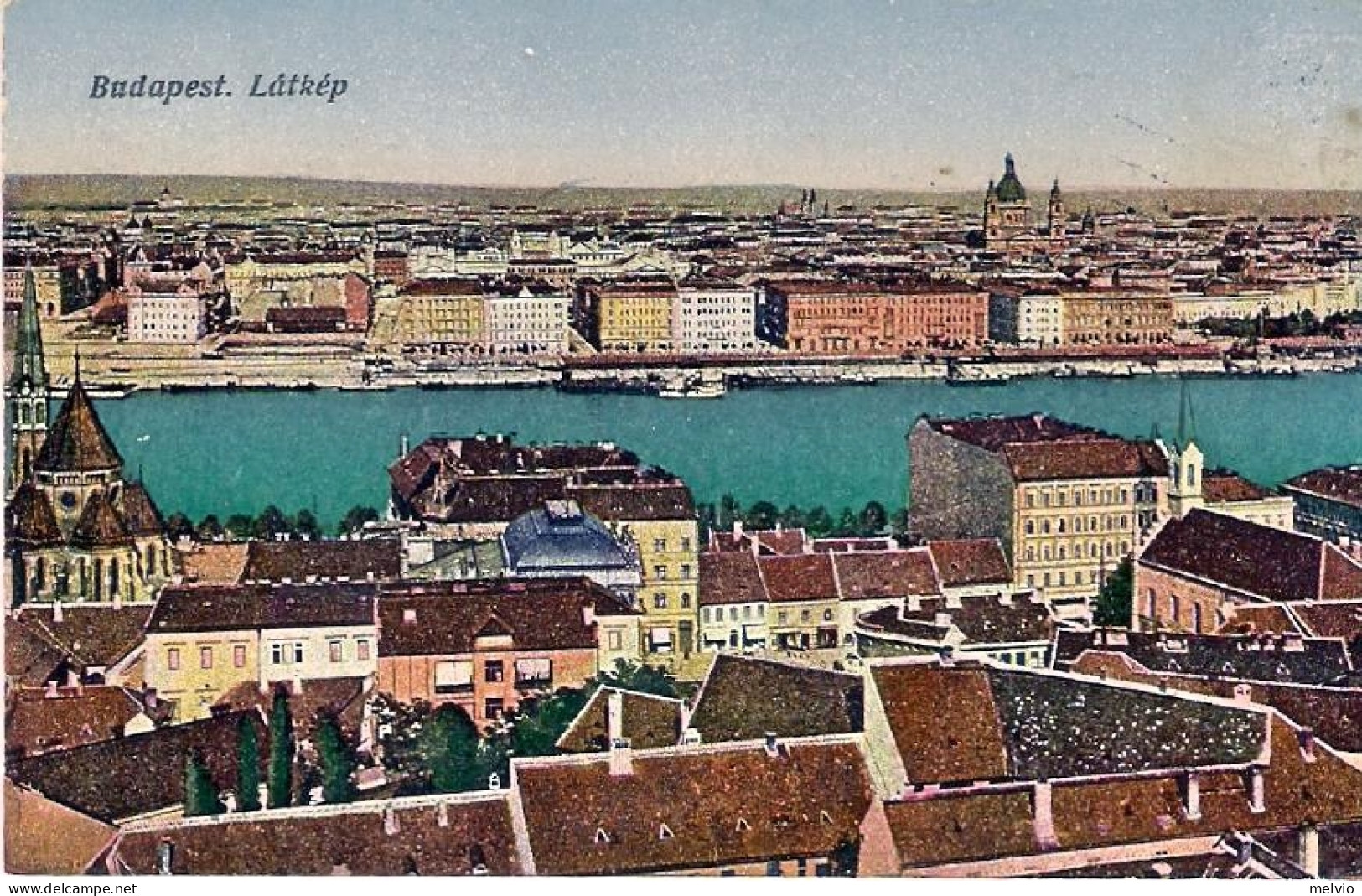 1917-Ungheria Cartolina "Budapest Panorama" Diretta In Italia - Hungary