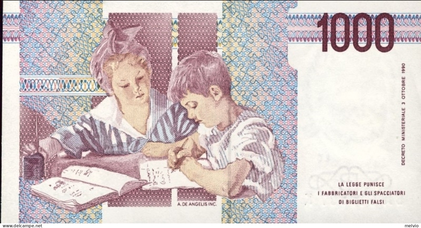 1990-Lire 1.000 Maria Montessori Stato Di Conservazione FDS - 1981-90: Storia Postale