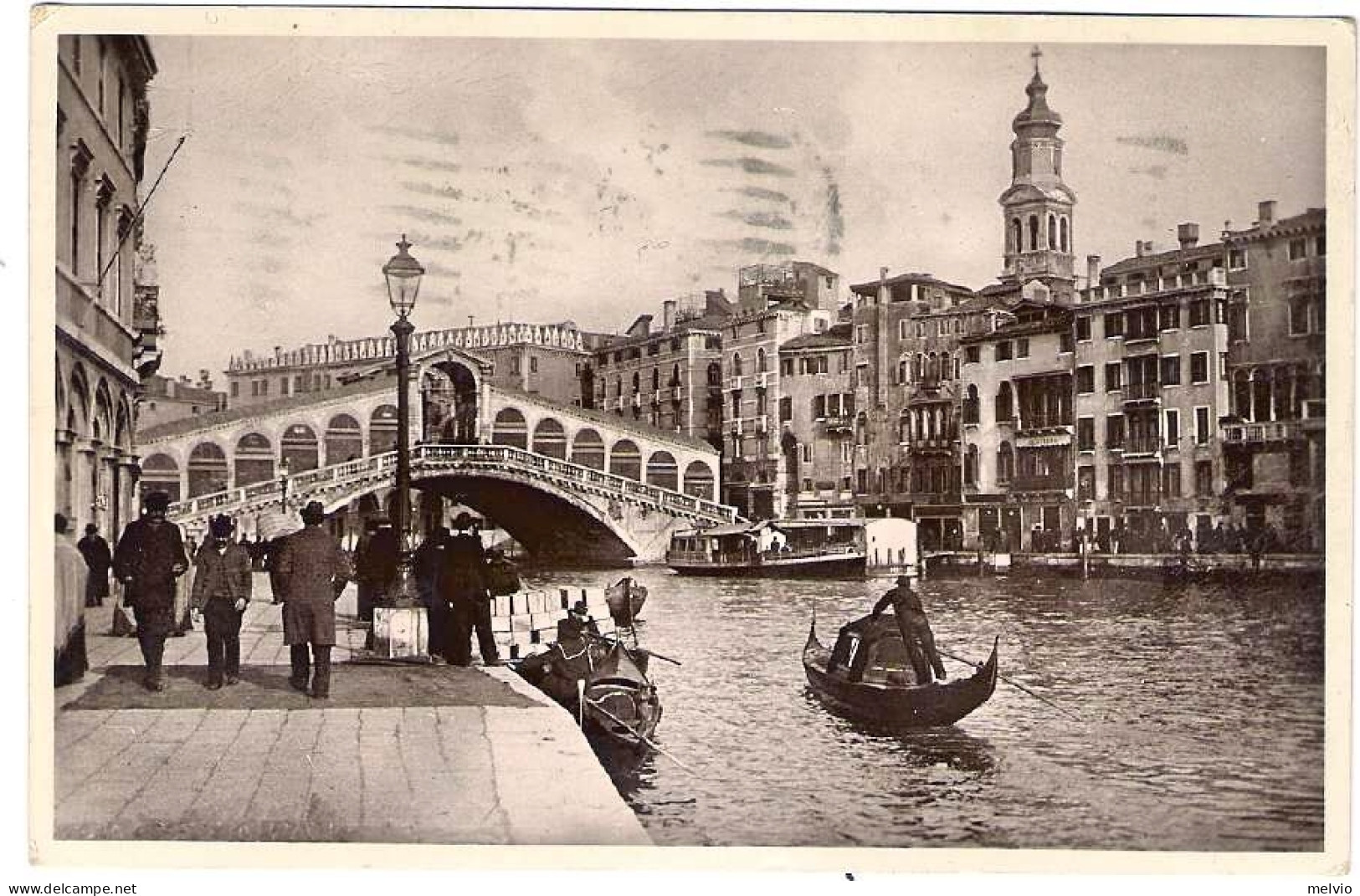 1933-cartolina Foto "Venezia-ponte Di Rialto" Diretta In Svizzera Affrancata 75c - Venezia (Venice)