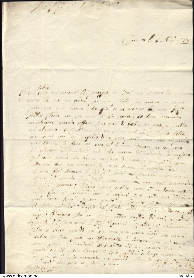 1758-Bernate 8 Dicembre Lettera Di Vincenzo Berdonalo A Francesco Antonio Arici - Documents Historiques