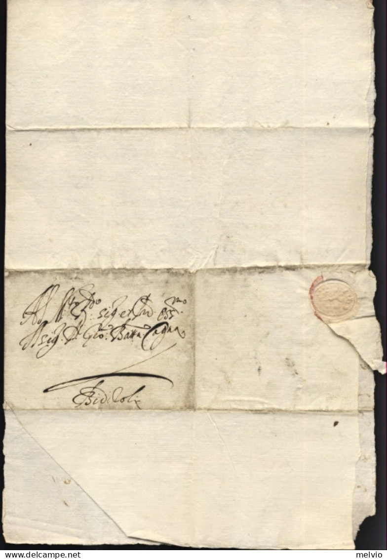 1647-Brescia 23 Febbraio Lettera Di Pietro Paderno A Giovanni Battista Cagna A B - Historische Documenten