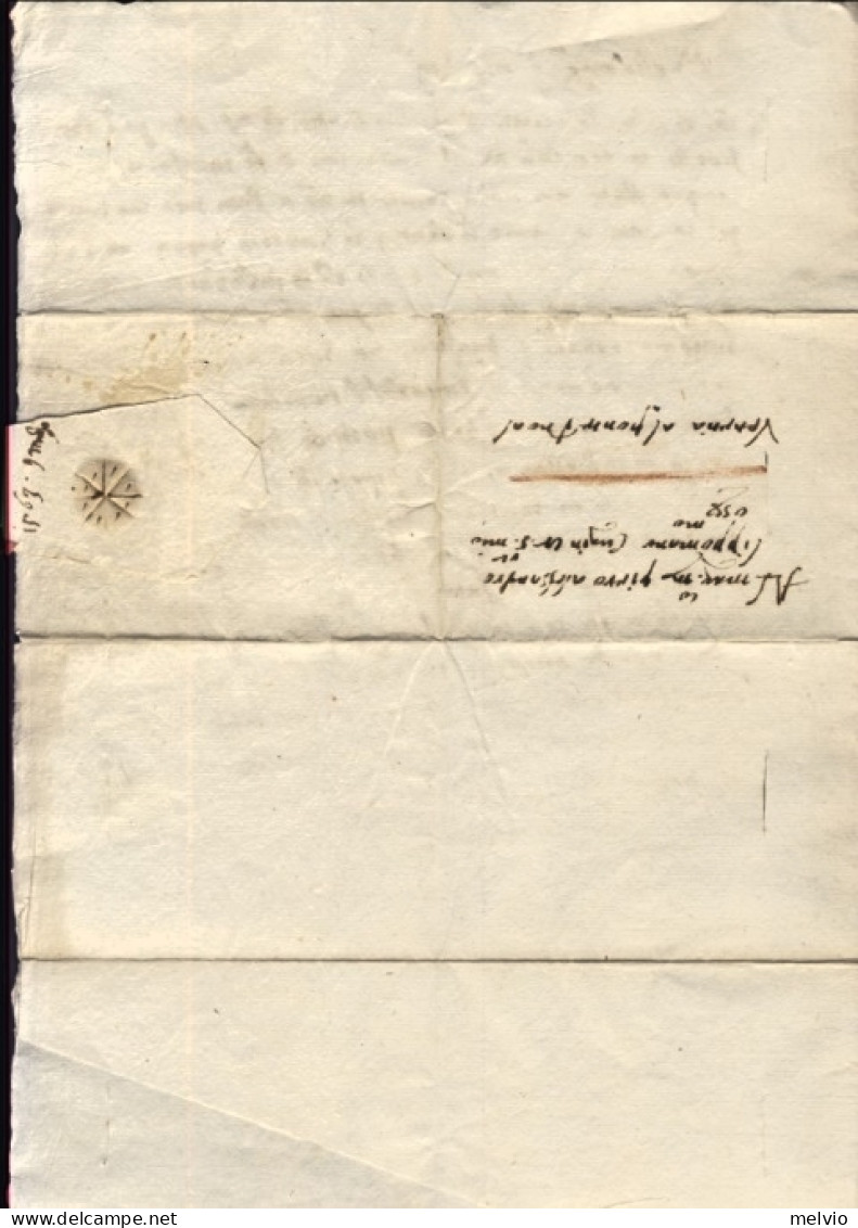 1563-Padova 9 Marzo Lettera Con Firma Di Giulio Querini A Suo Cugino Pietro Lipp - Historische Dokumente