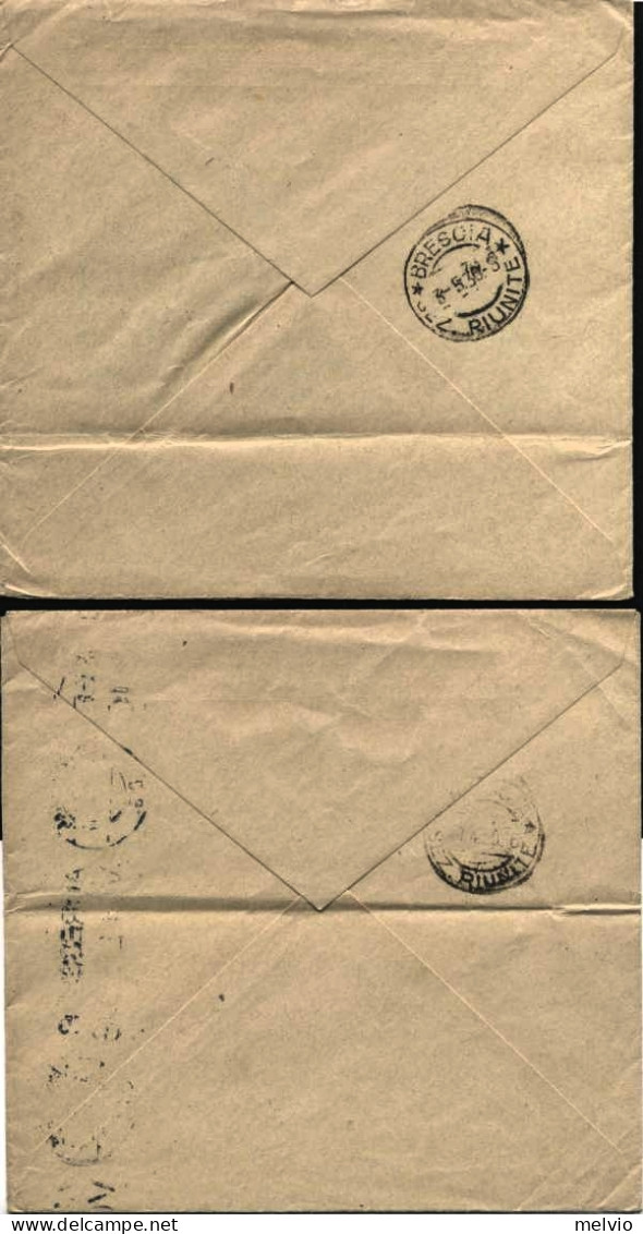 1930-Holland Nederland Olanda Due Lettere Dirette In Italia Con Affrancatura Com - Storia Postale