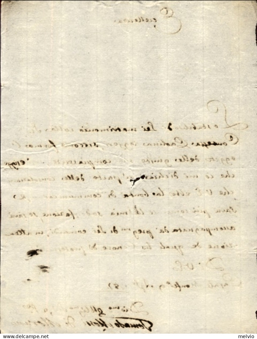1787-Casale Monferrato 9 Aprile Lettera Di Tomaso Mossi Di Morano - Historical Documents