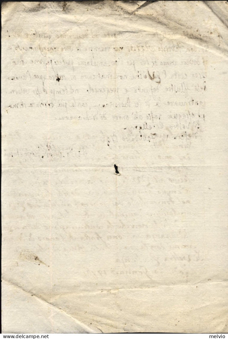 1796-Lodi 26 Gennaio Lettera Di Giuseppe Azzati Muzani, Allegata Minuta Di Rispo - Documents Historiques