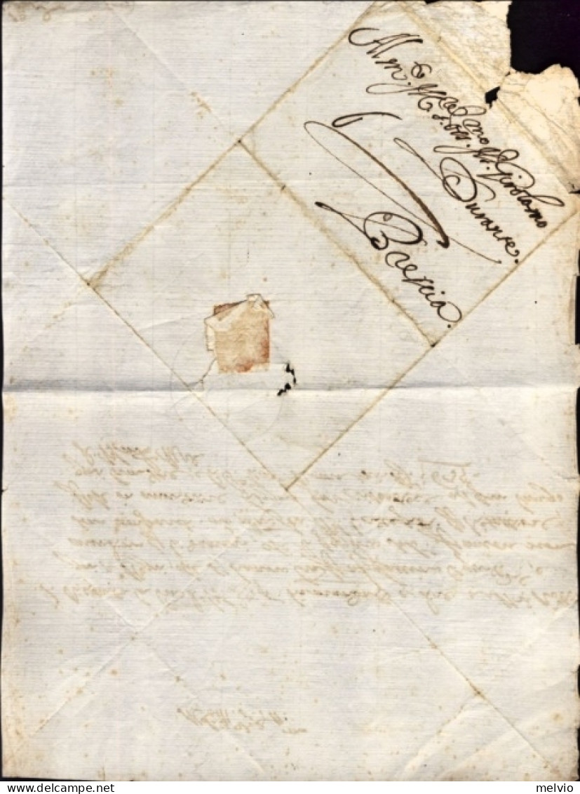 1639-Roma 11 Agosto Lettera Di Morgeri A Girolamo Duranti - Historische Dokumente