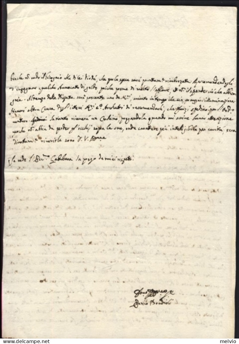 1738-Brescia 10 Aprile Lettera Di Enrico Bondioli - Historische Dokumente
