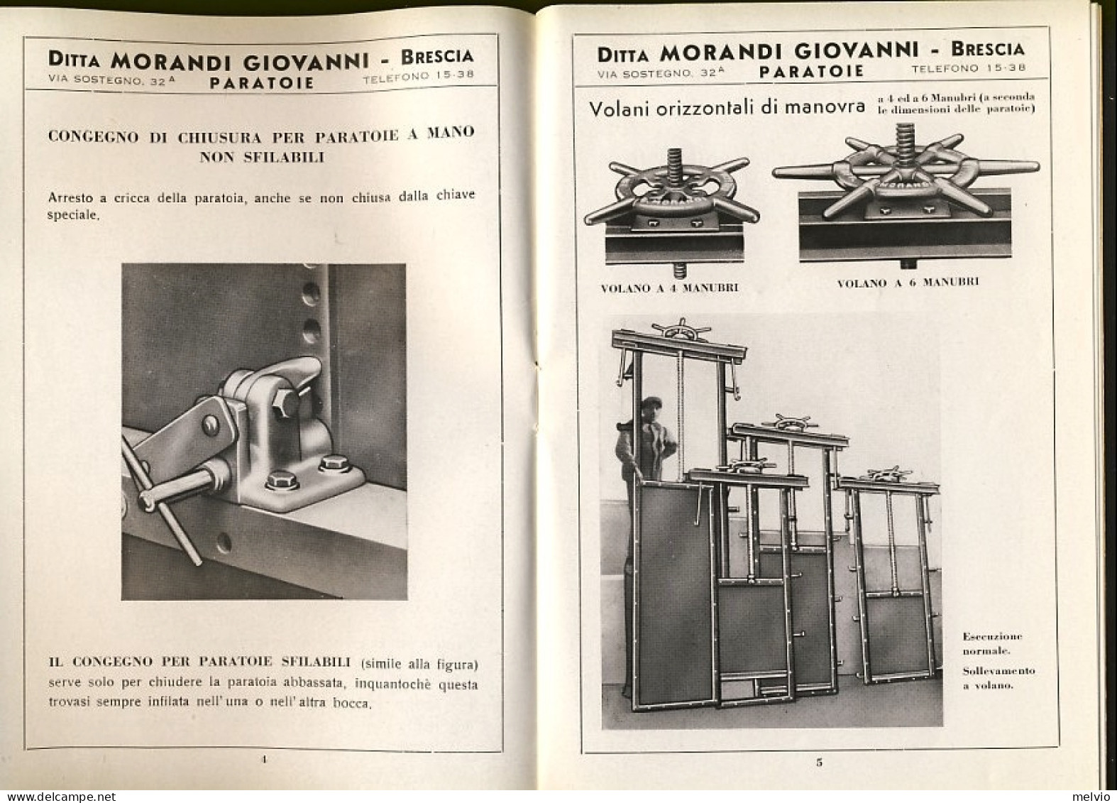 1952-Depliant Pubblicitario Della Ditta Morandi Di Brescia Con Varie Foto Di Par - Advertising