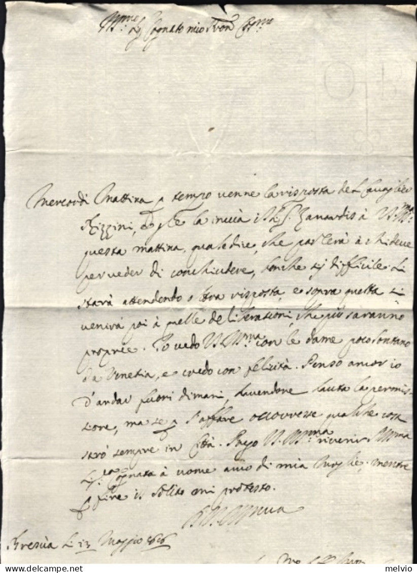 1688-Brescia 13 Maggio Lettera Di Alessandro Cigola - Historical Documents