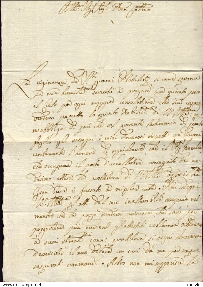 1699-Firenze 8 Dicembre Lettera Di Eugenio Soldi - Documents Historiques