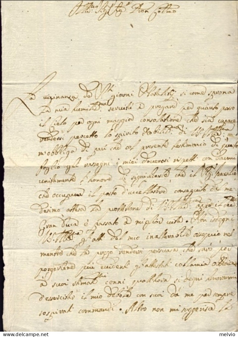 1699-Firenze 8 Dicembre Lettera Di Eugenio Soldi - Historical Documents