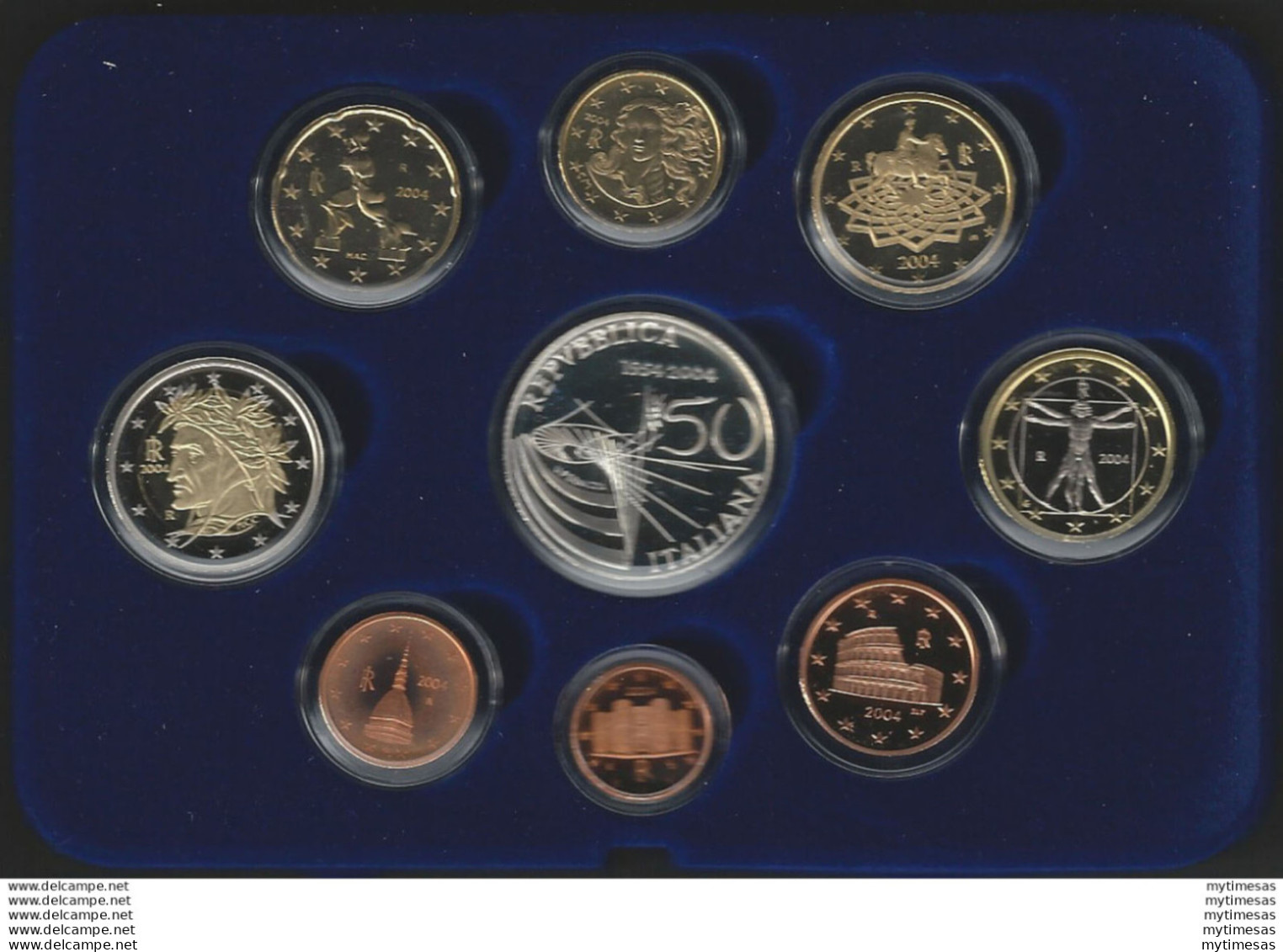 2004 Italia Divisionale Proof Televisione 9 Monete - Italia