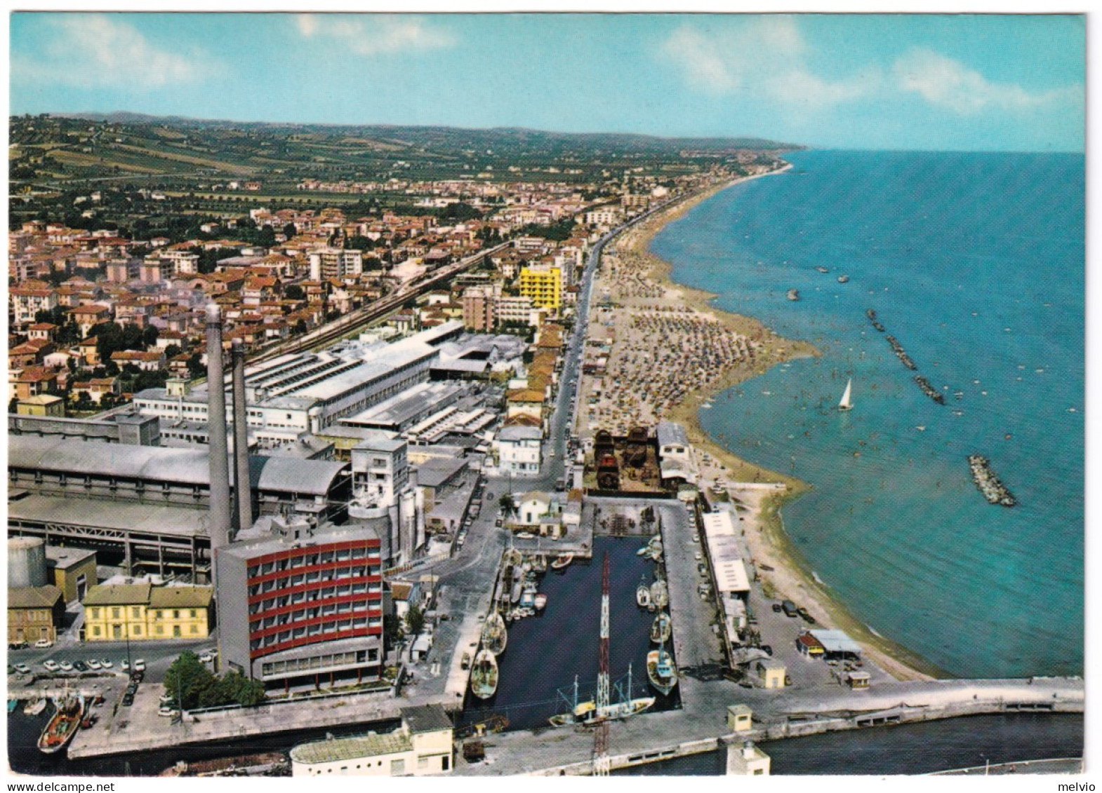 1979-SENIGALLIA Veduta Aerea Viaggiata Affrancata Giornata Francobollo '78 Lire  - Ancona