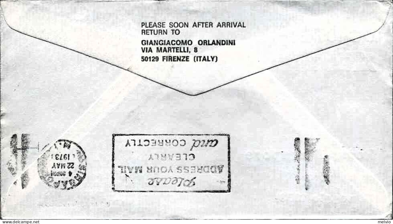 Vaticano-1973  I^volo DC 10 Alitalia Roma Singapore Del 17 Maggio - Airmail