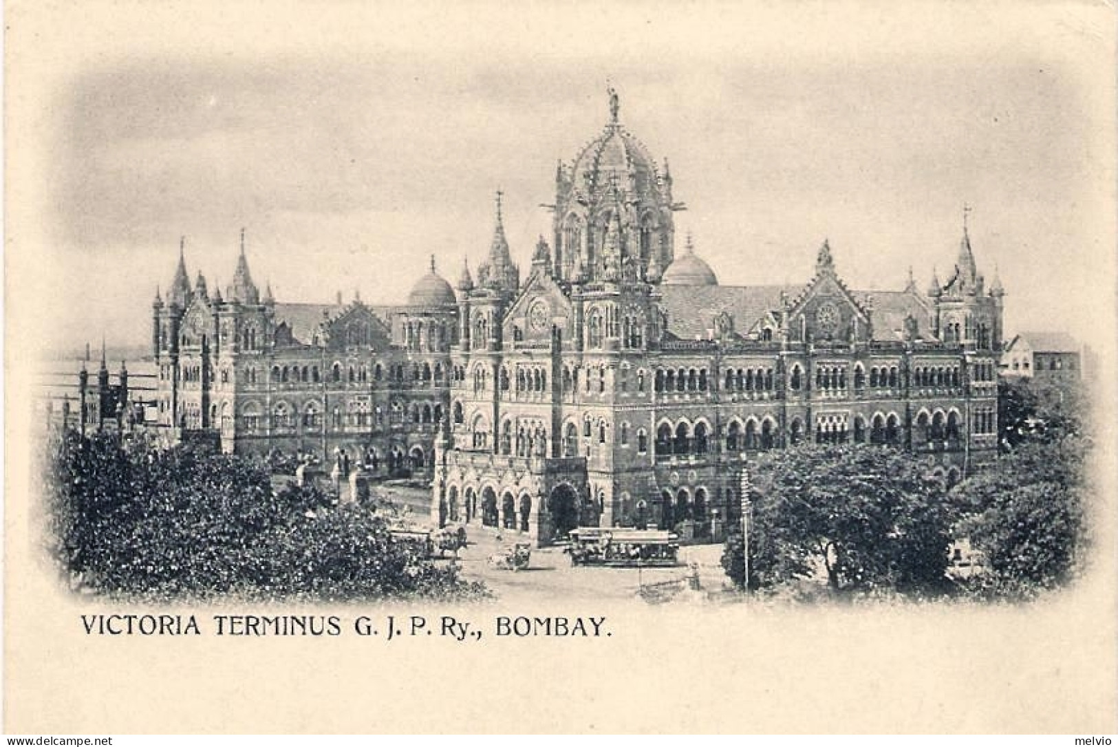 1900circa-India Cartolina "Victoria Terminus G.J.P.ry.,Bombay" - Inde