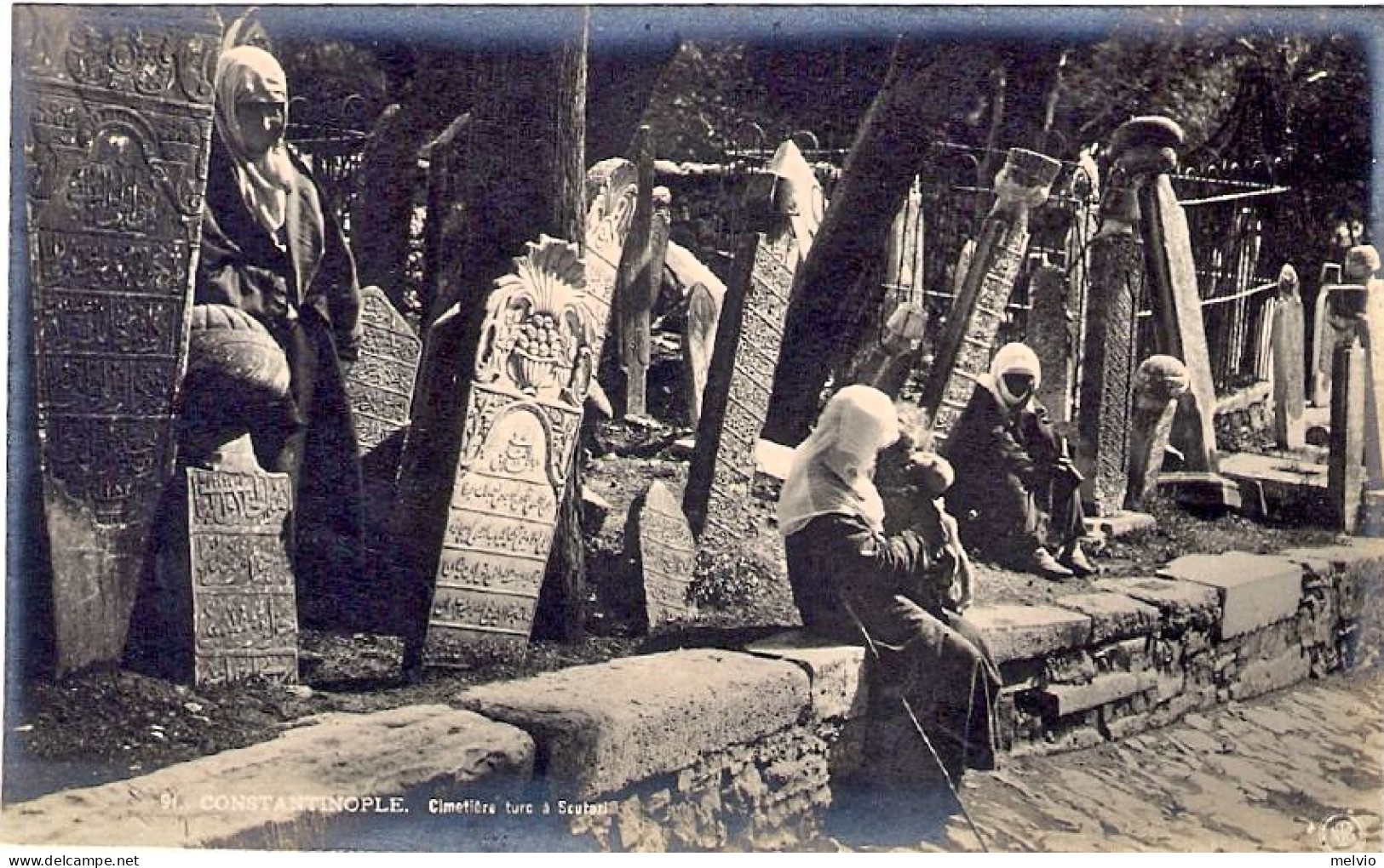 1920circa-Turchia Cartolina "Costantinople Cimitiere Turc A Scutari" - Turquie