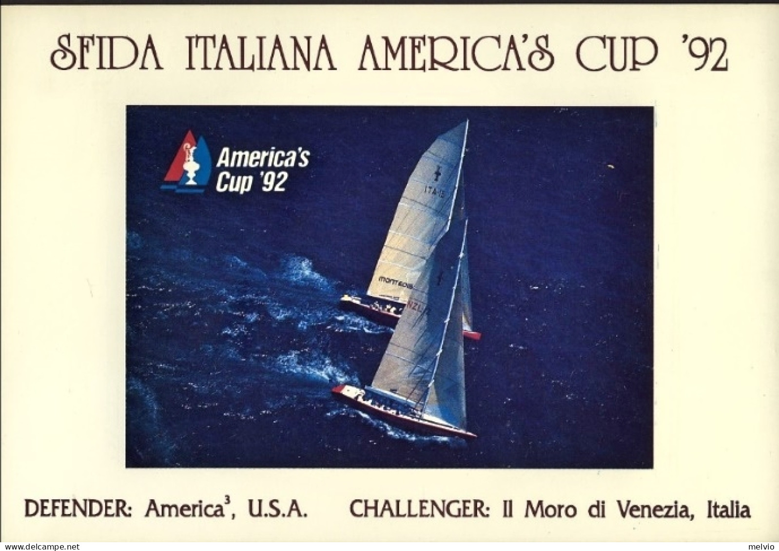 1992-Cartolina Postale Lire 700 America's Cup E CP Statunitense Nuove Con Relati - Stamped Stationery