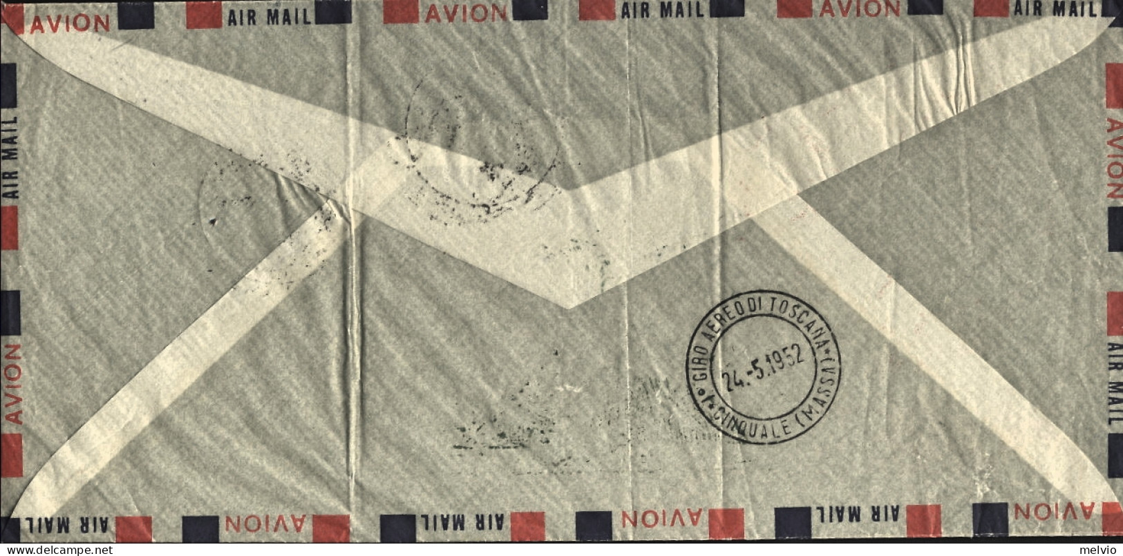 1952-I^ Giro Aereo Della Toscana Annullo Speciale Su Busta Viaggiata Tappa Pisa- - Airmail