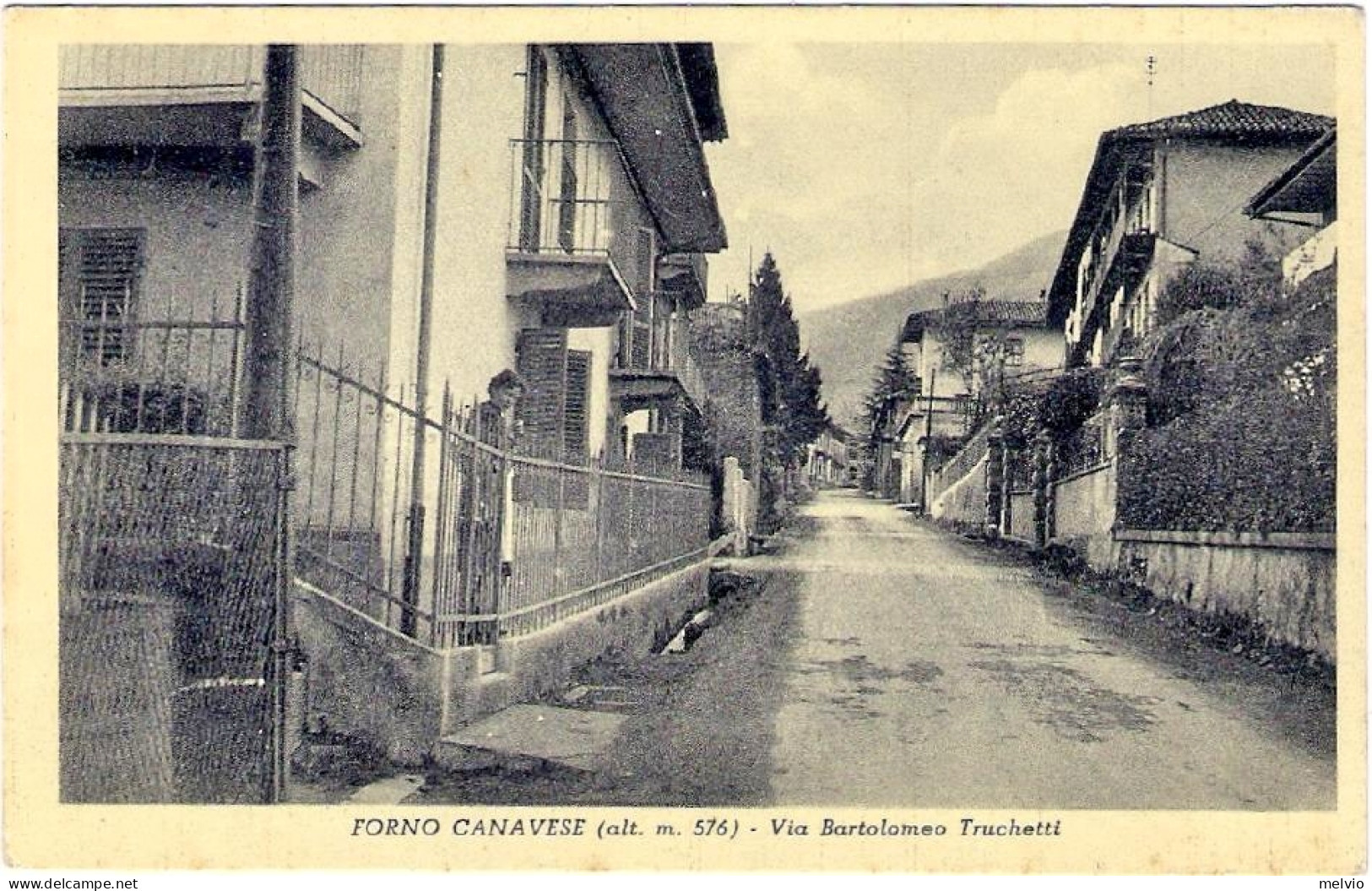 1940ca.-"Forno Canavese Torino Via Bartolomeo Truchetti" - Other & Unclassified