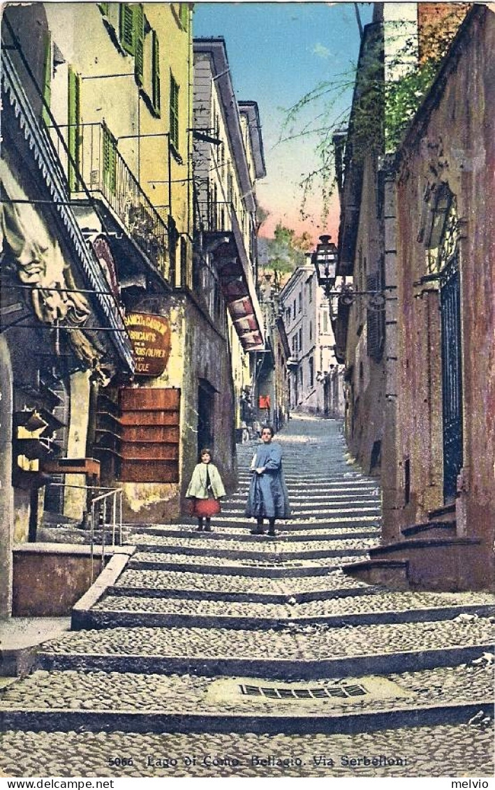 1929-"Bellagio Como Via Serbelloni"viaggiata - Como