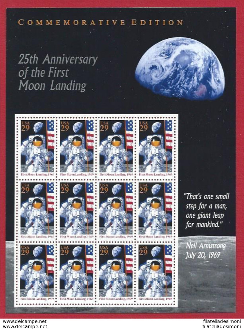 1994 Stati Uniti, 25° Uomo Sulla Luna  N. 2589 Minifoglio MNH/** - Andere & Zonder Classificatie