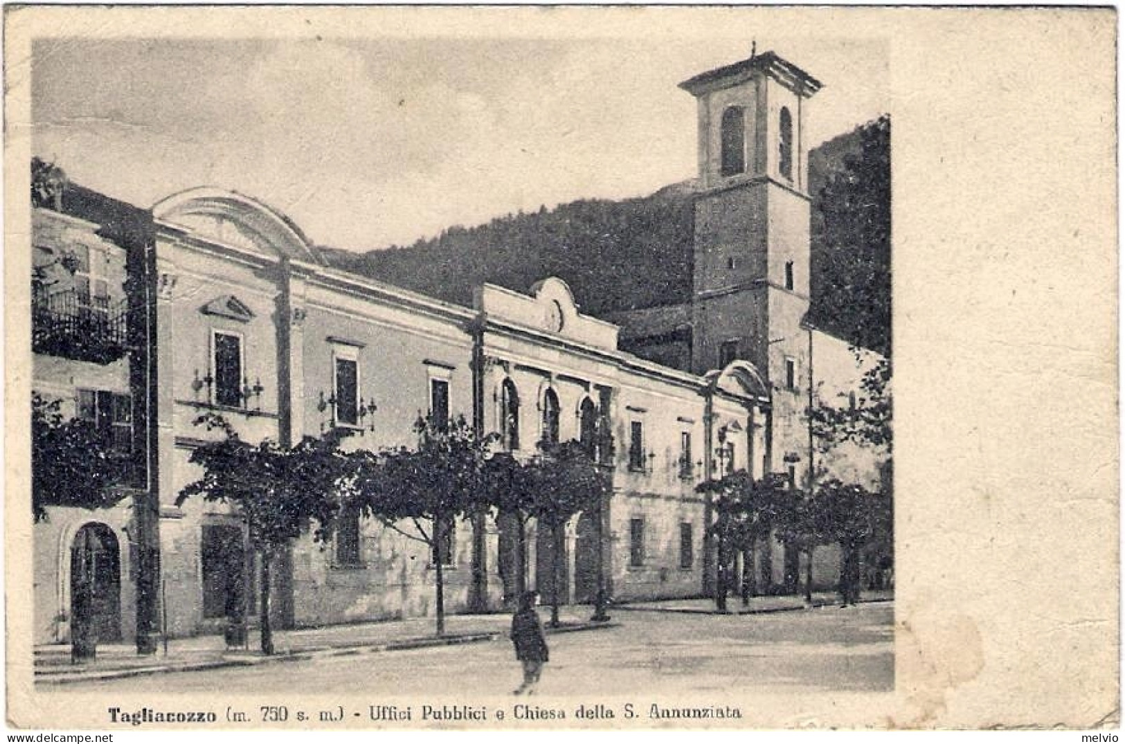 1948-"Tagliacozzo L'Aquila Uffici Pubblici E Chiesa Della S.Annunziata"affrancat - L'Aquila