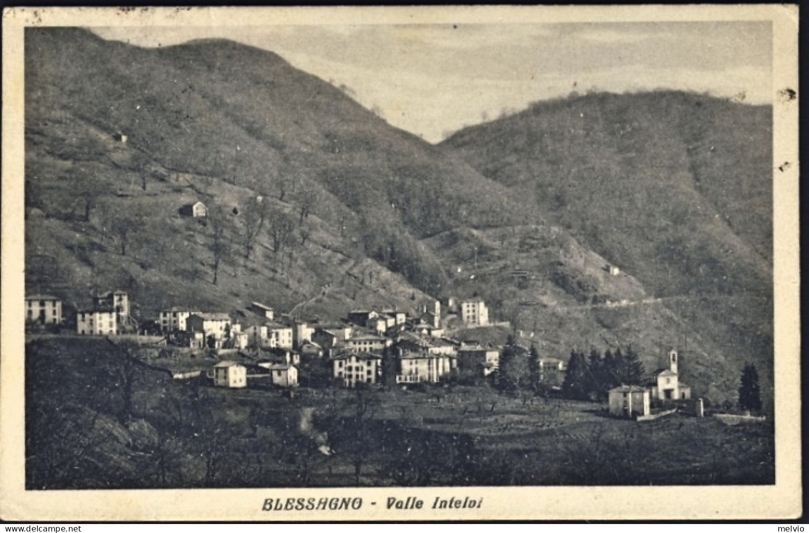 1949-"Blessagno Como Valle D'Intelvi"annullo Frazionario San Fedele Intelvi 20-1 - Como