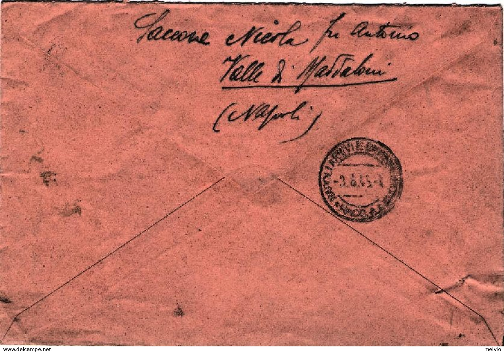 1945-lettera Raccomandata Da Napoli Affrancata Con Striscia L.2 Monumenti Distru - Marcophilia