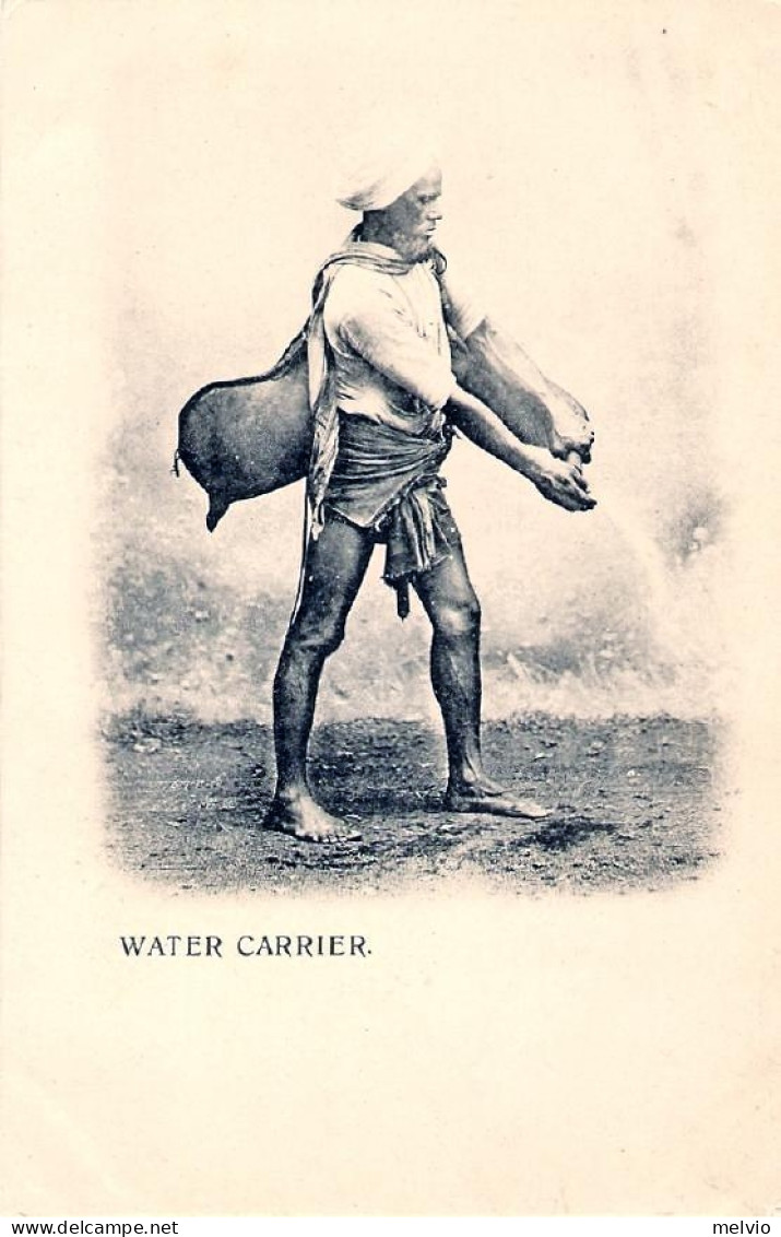 1900circa-India Cartolina "Water Carrier" - India