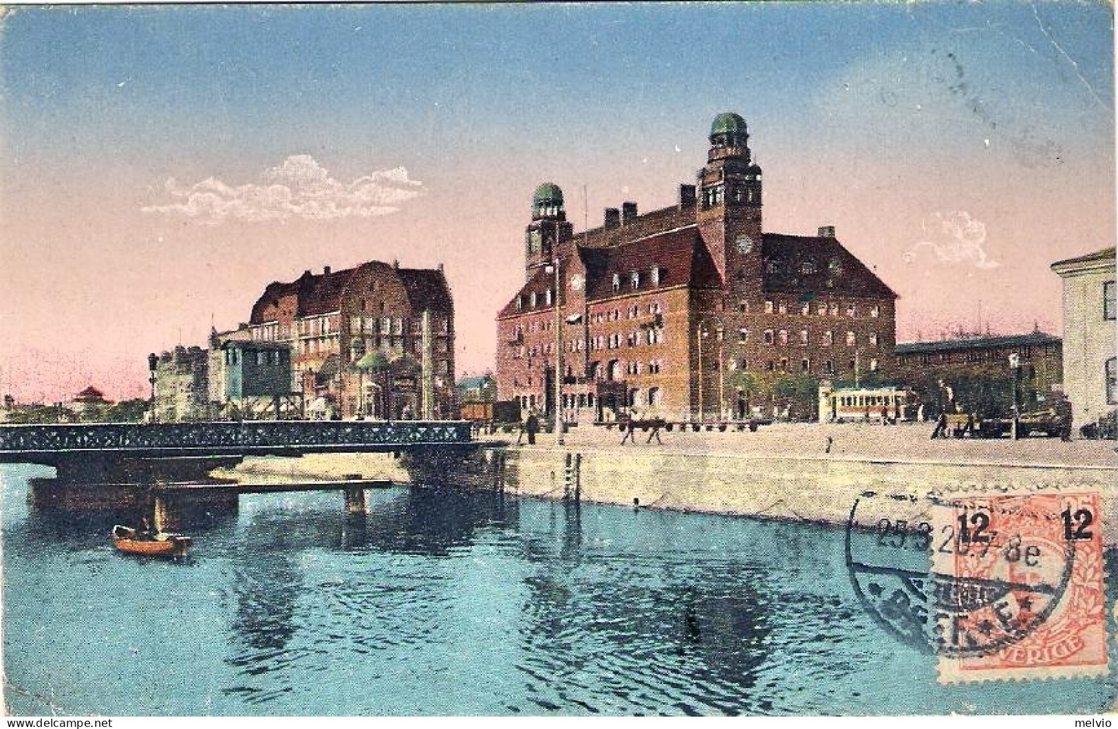 1920-Svezia Cartolina "Malmo Postkontoret"diretta In Italia - Suecia