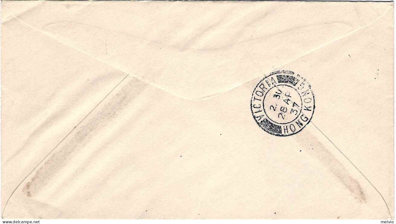 1937-U.S.A. Affr. Con Bel Cachet "First Flight Honolulu-Hong Kong" - 1c. 1918-1940 Lettres