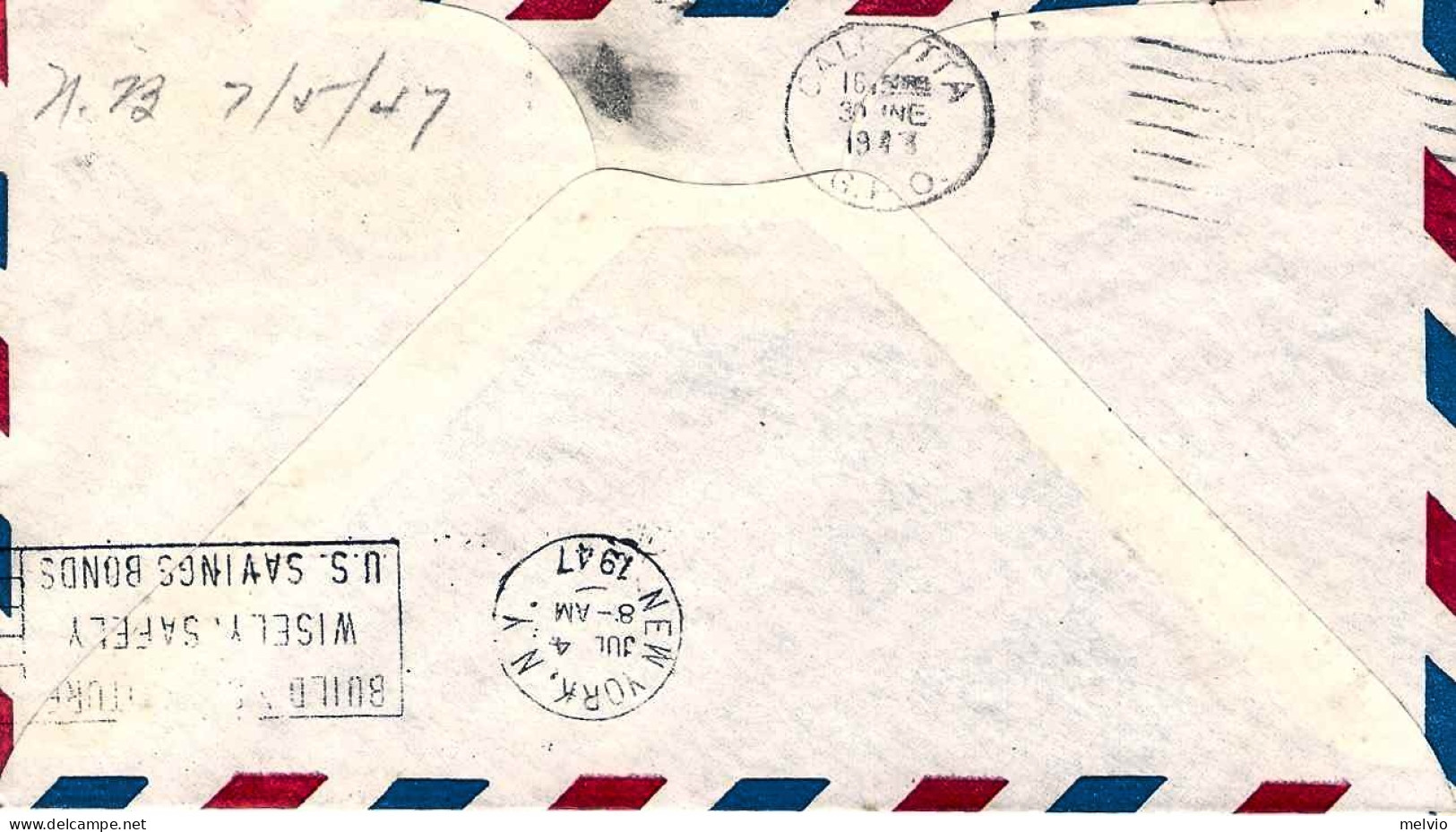 1939-U.S.A. Con Bel Cachet Around The World FAM 18 Et 14 New York-San Francisco  - 1c. 1918-1940 Lettres