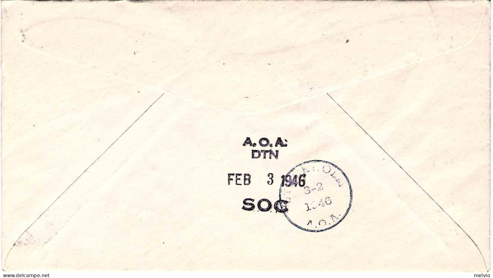 1946-U.S.A. Affrancato Commemorativo Del I^volo FAM 24 New York-Stoccolma - 2c. 1941-1960 Cartas & Documentos