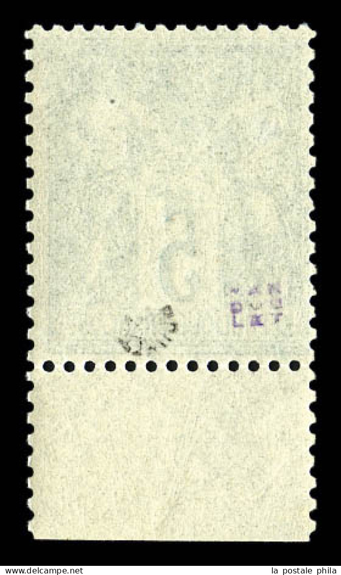 ** N°64, 5c Vert Type I, Fraîcheur Postale, Bord De Feuille, SUPERBE (signé/certificat)  Qualité: ** - 1876-1878 Sage (Type I)