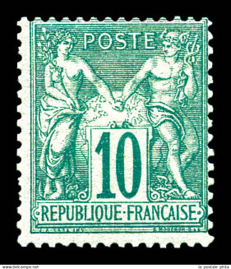 * N°65, 10c Vert Type I, TB (signé Calves/Brun/certificat)  Qualité: *  Cote: 1200 Euros - 1876-1878 Sage (Typ I)