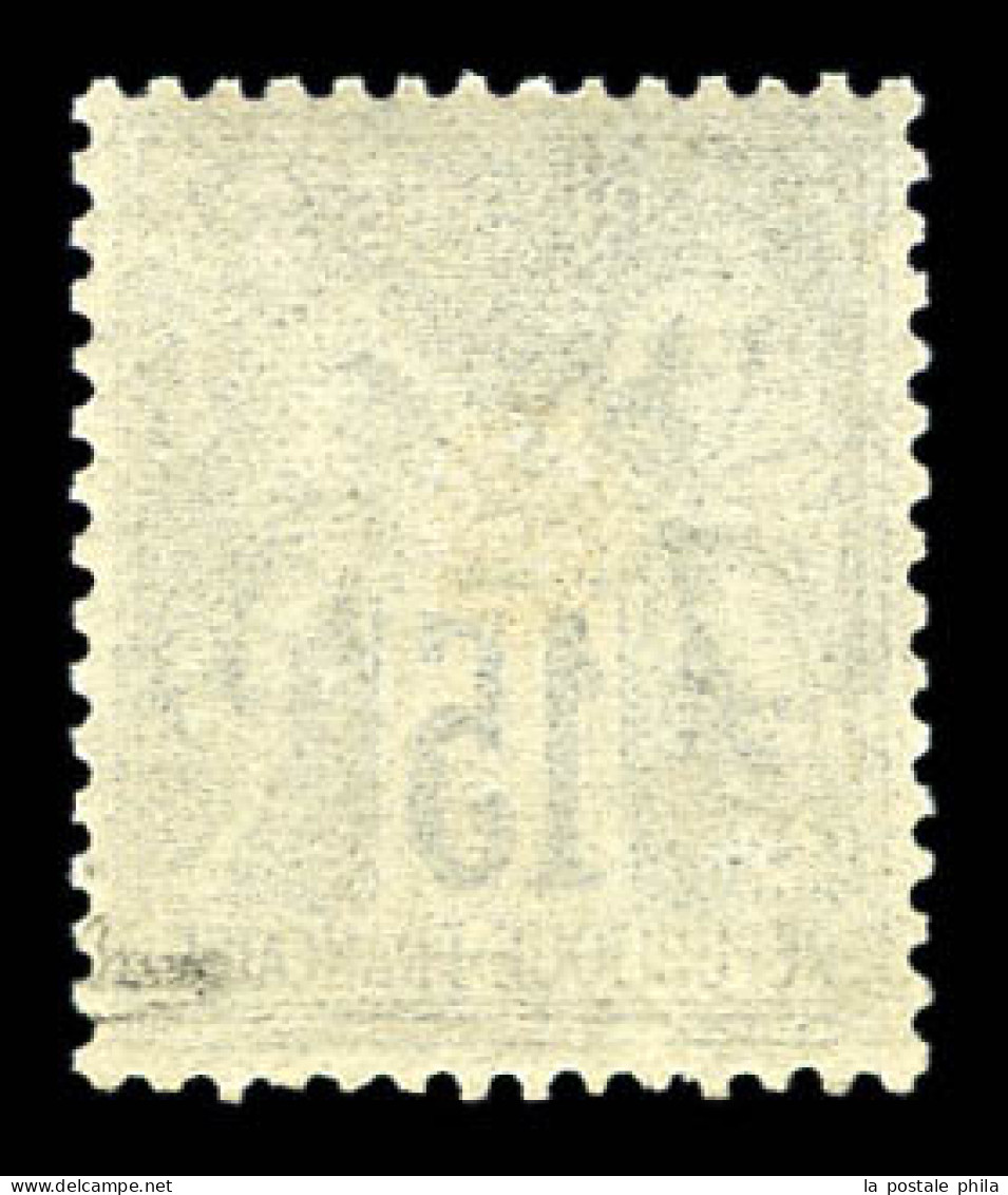 ** N°77, 15c Gris Type II, Fraîcheur Postale, Très Bon Centrage. SUP (certificat)  Qualité: ** - 1876-1898 Sage (Type II)