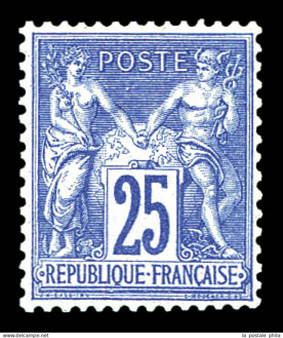 ** N°78, 25c Outremer Type II, Fraîcheur Postale, Très Bon Centrage. SUP (signé Calves/certificat)  Qualité: ** - 1876-1898 Sage (Tipo II)