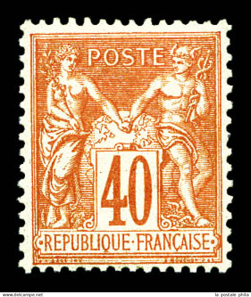 ** N°94, 40c Orange, Frais. TTB  Qualité: ** - 1876-1898 Sage (Type II)