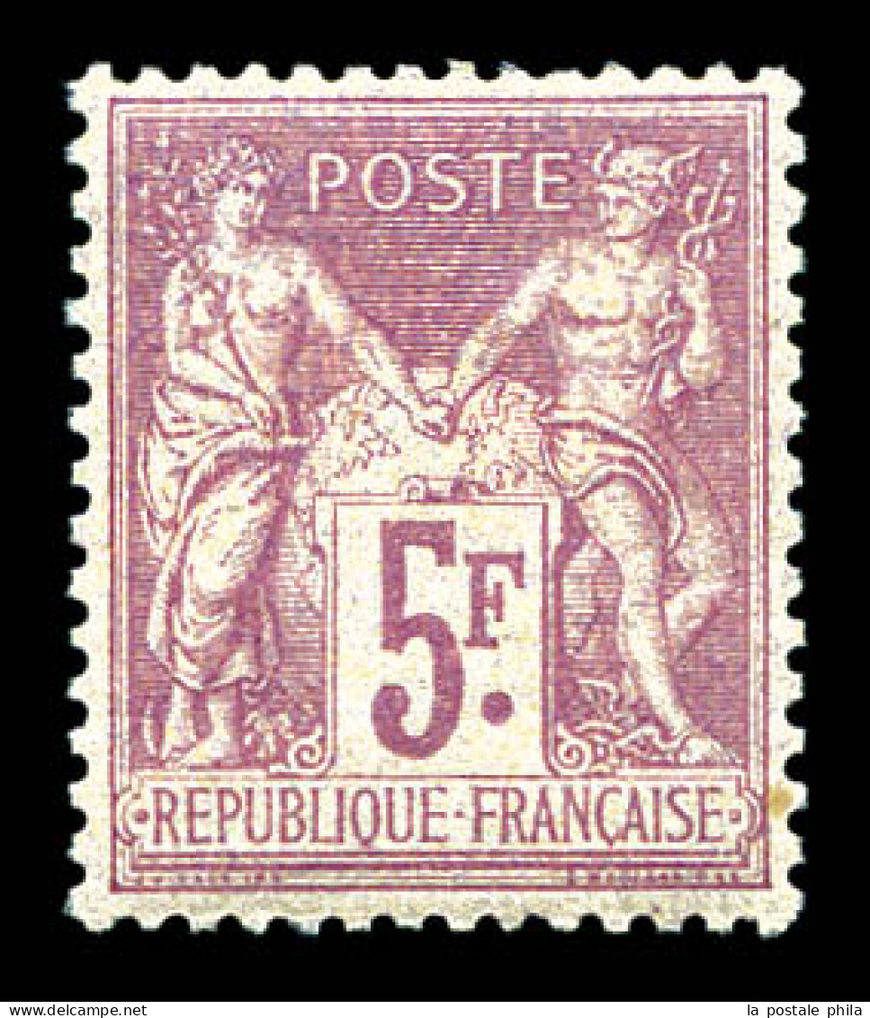 ** N°95a, 5F Lilas-rose Sur Lilas-pâle, Fraîcheur Postale, Très Bon Centrage. SUP (certificat)  Qualité: ** - 1876-1898 Sage (Type II)