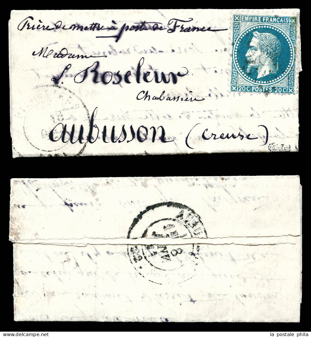 O 52ème BALLONS DES GRAVILLIERS, Lettre Avec Texte De Paris Le 10 Novembre 1870 Adressée Par Alfred Roseleur à Sa Femme  - War 1870