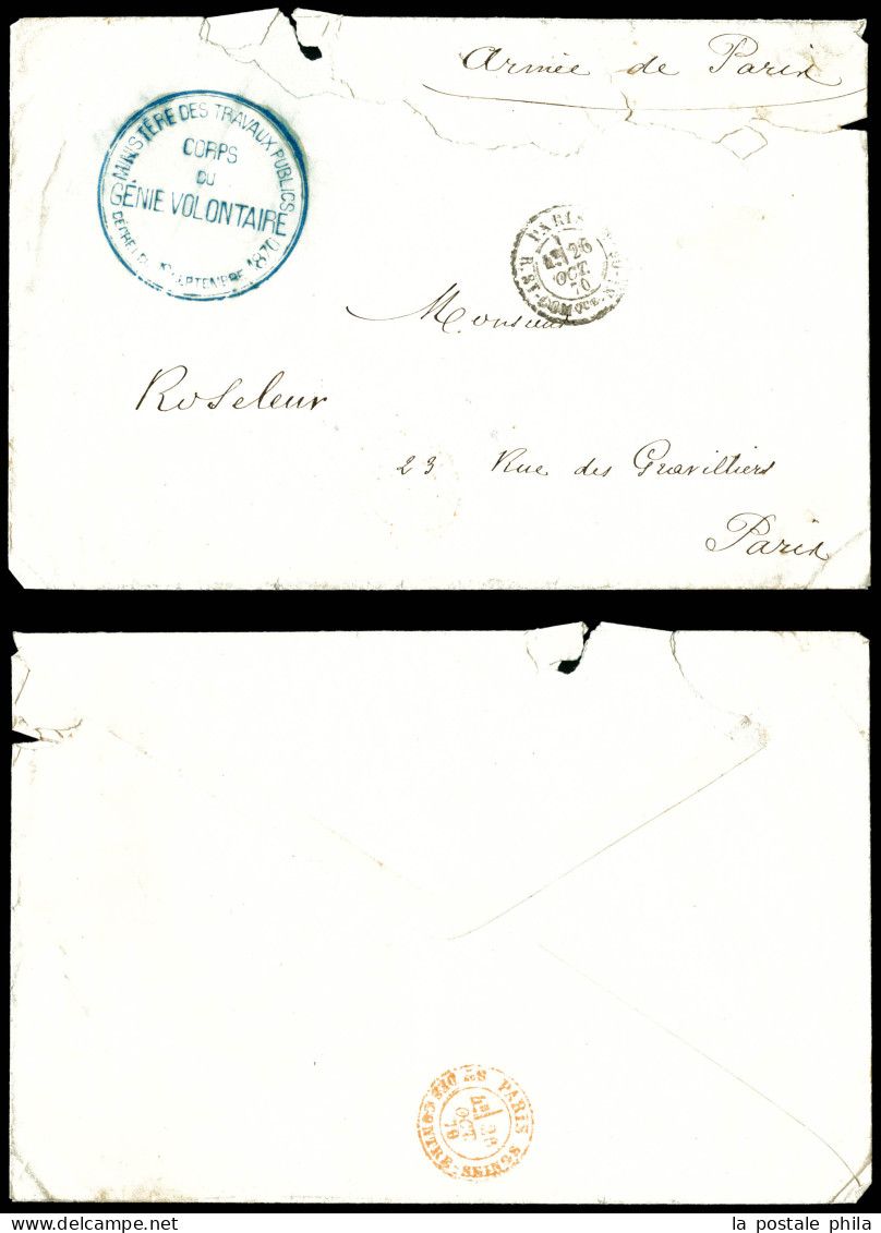 O BALLON DES GRAVILLIERS: Ensemble Comprenant: A/ Une Lettre à En-tête De Ses Activités Professionelles (Hydroplastie, P - War 1870