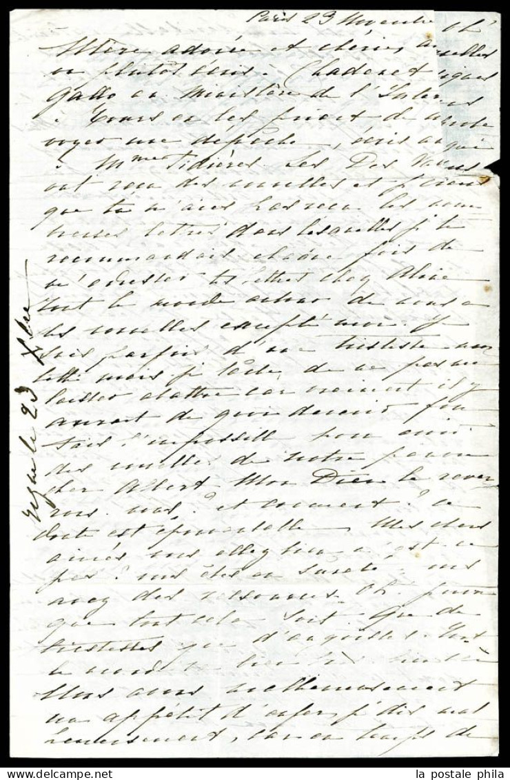 O LA VILLE D'ORLEANS' (repêchage De Mandal), Rare LETTRE FORMULE Papeterie Maquet Accidentée Avec Timbre Tombé Par Immer - Krieg 1870