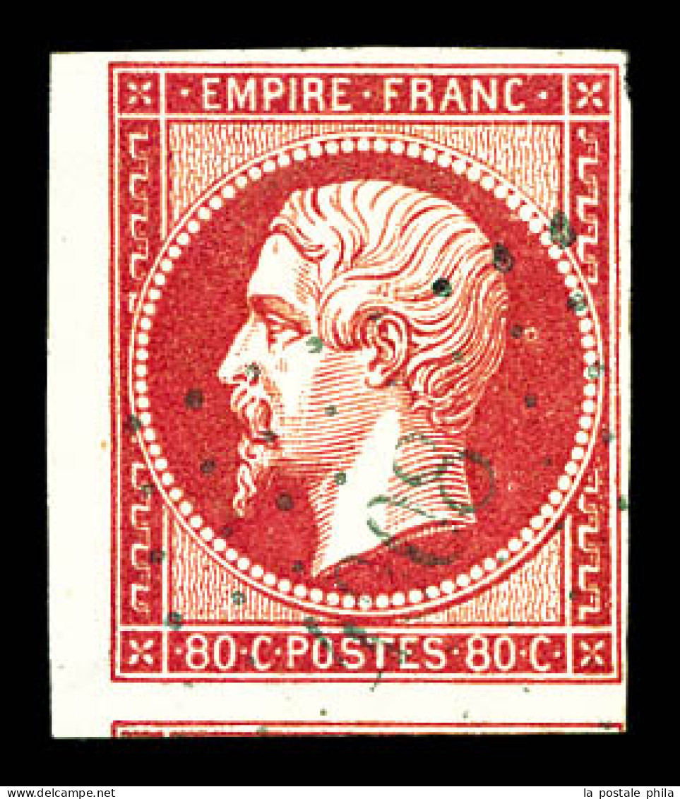 O GALATZ N°17, 80c Rose Obl Pc Bleu '4008'. TB  Qualité: Oblitéré  Cote: 500 Euros - 1853-1860 Napoléon III.